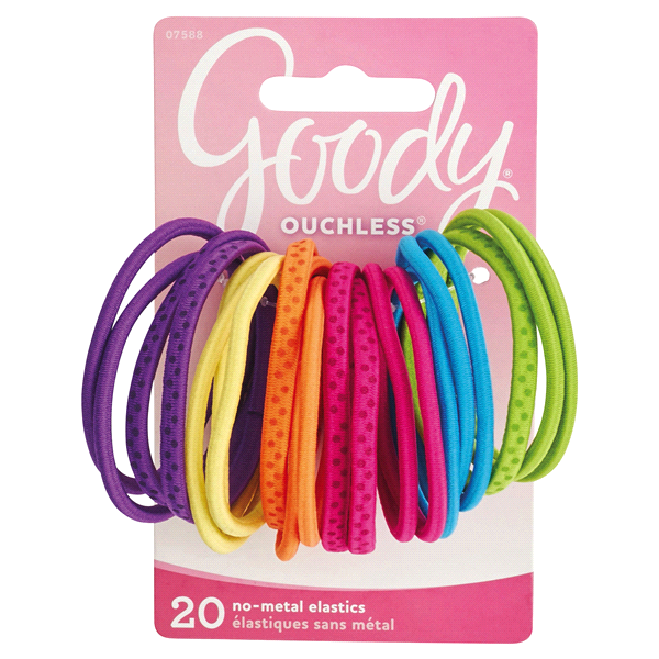 slide 1 of 6, Goody Girls Ouchless Elastics, Brights and Polka Dots, 20 ct