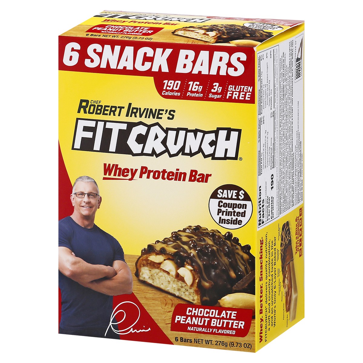 slide 3 of 15, FitCrunch Chocolate Peanut Butter Whey Protein Bars 6 ea, 6 ct