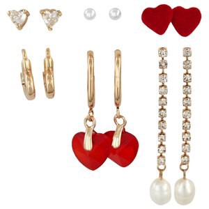 slide 1 of 1, I Am Jewelry Love Valentine Earring Set, 1 ct