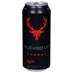 Bucked Up Blood Raz Energy Drink - 16 oz