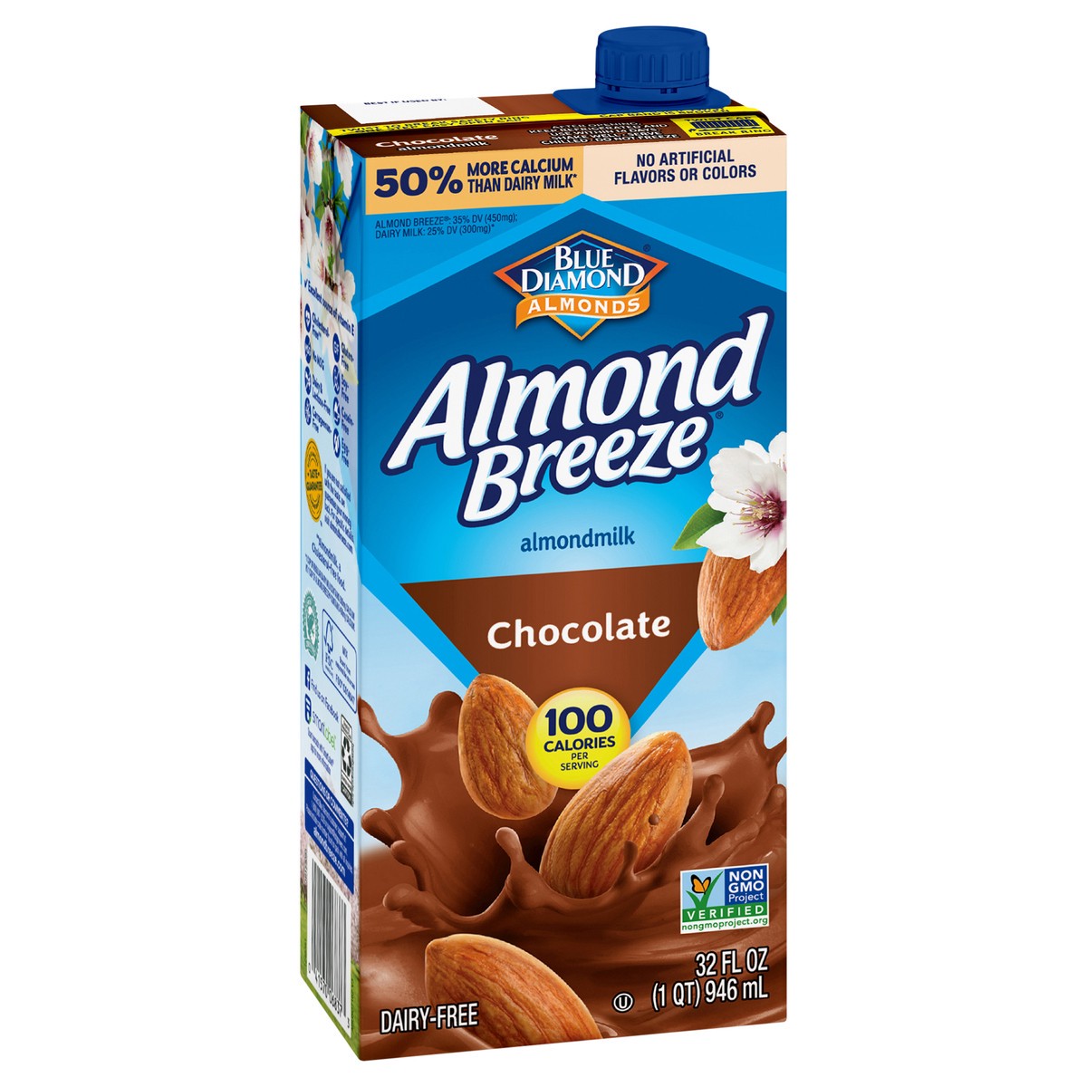 slide 7 of 9, Almond Breeze Blue Diamond Almond Breeze Chocolate Soymilk, 1 qt