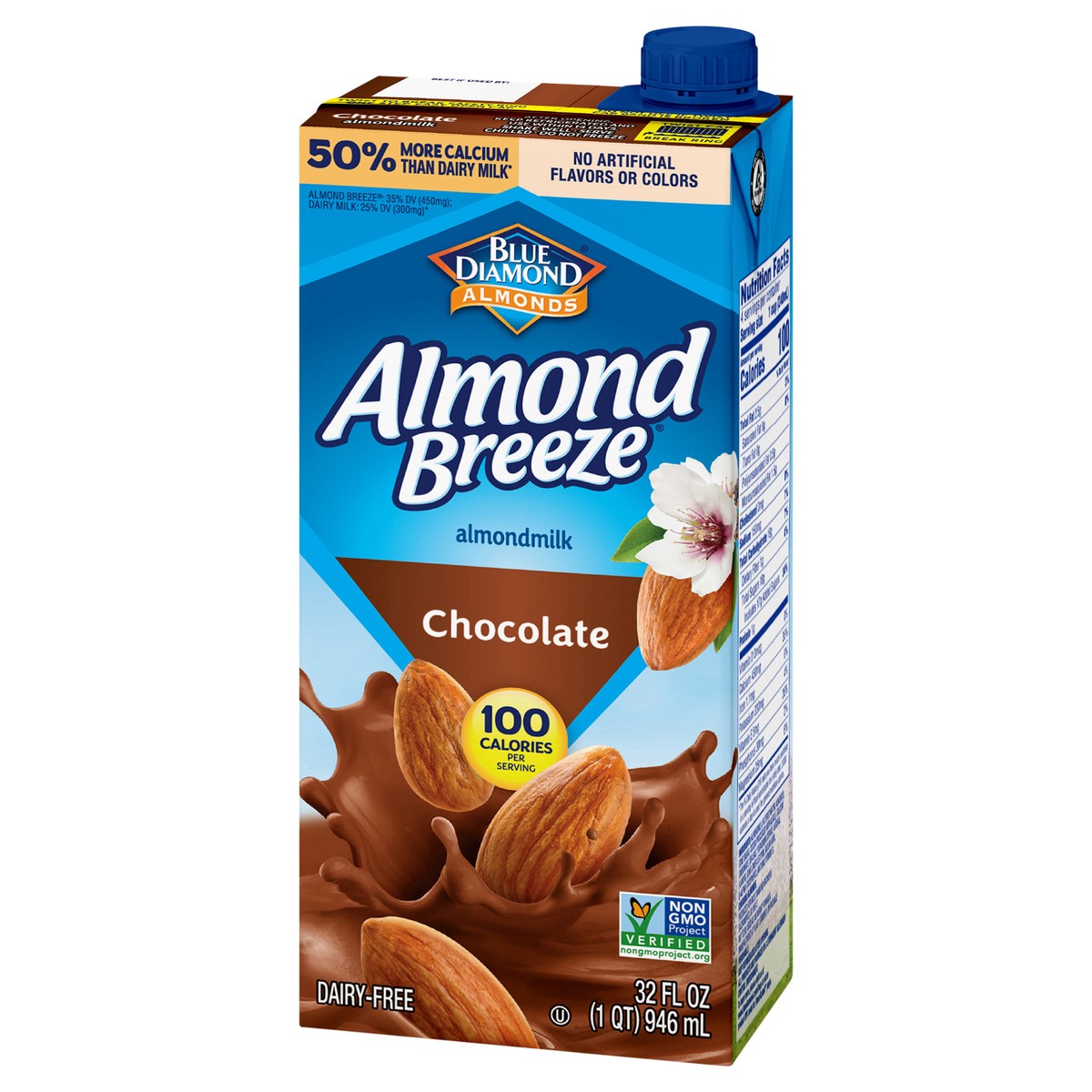 slide 4 of 9, Almond Breeze Blue Diamond Almond Breeze Chocolate Soymilk, 1 qt
