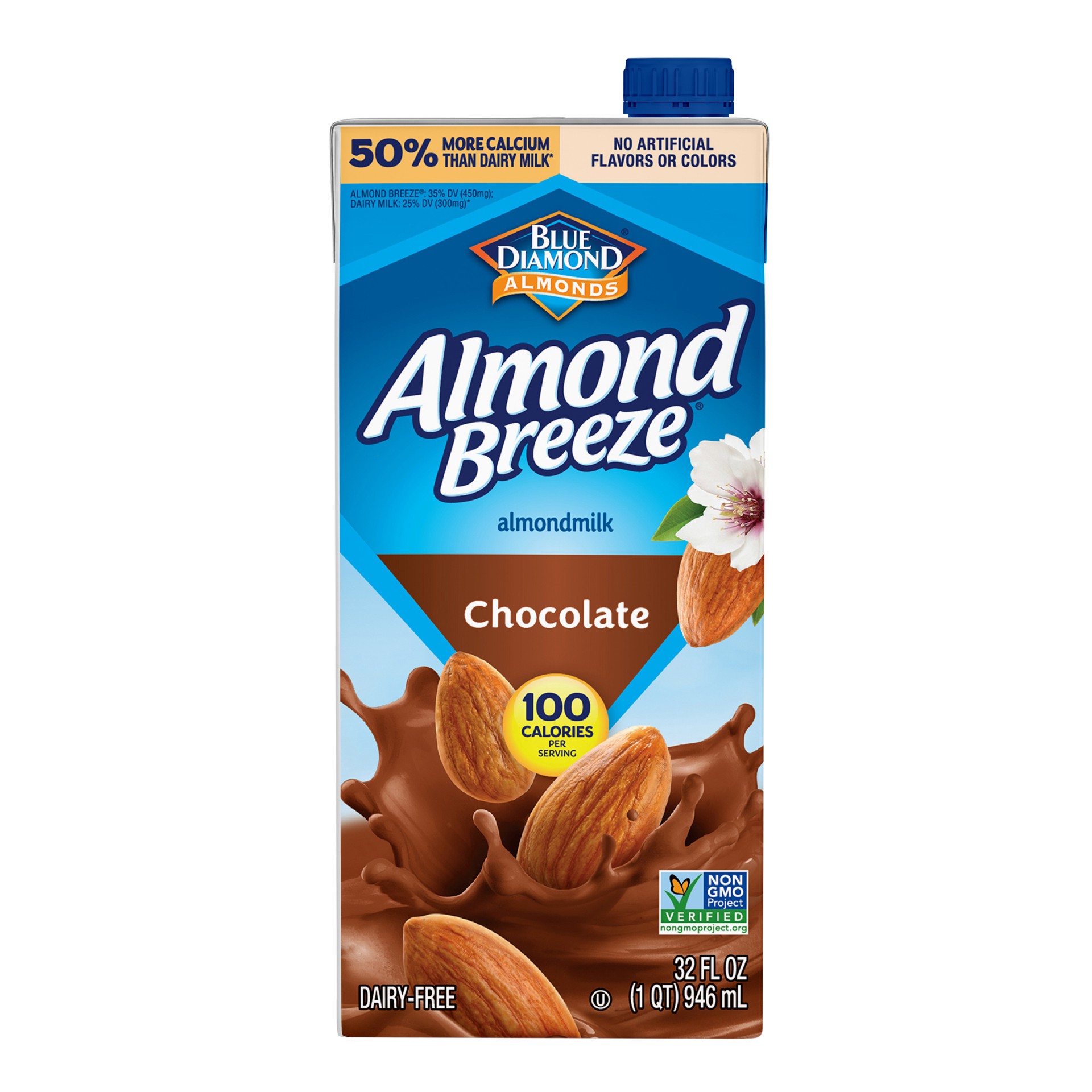 slide 1 of 9, Almond Breeze Blue Diamond Almond Breeze Chocolate Soymilk, 1 qt