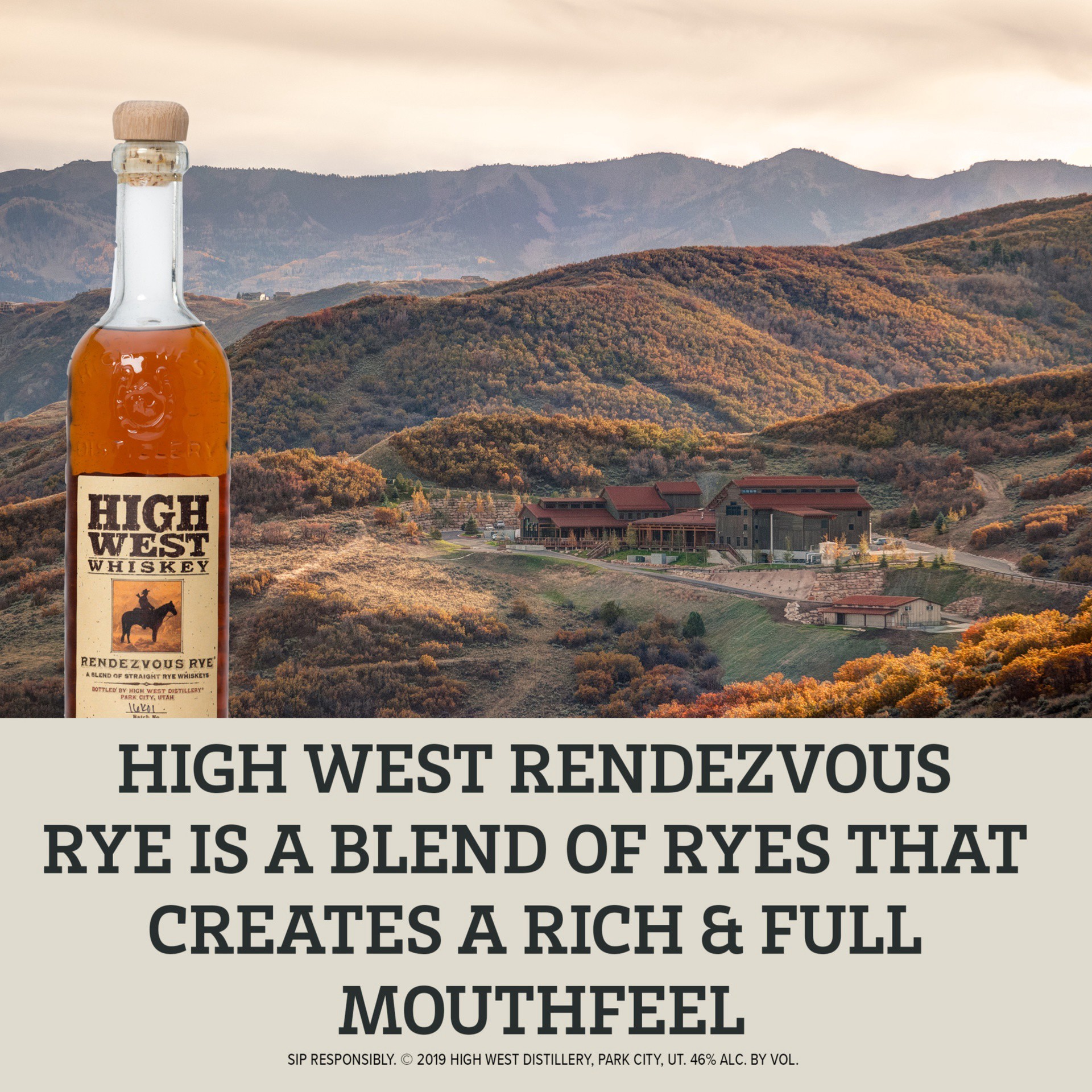 slide 2 of 7, High West Rendezvous Whiskey, 750 mL Bottle, 92 Proof, 25.35 fl. oz