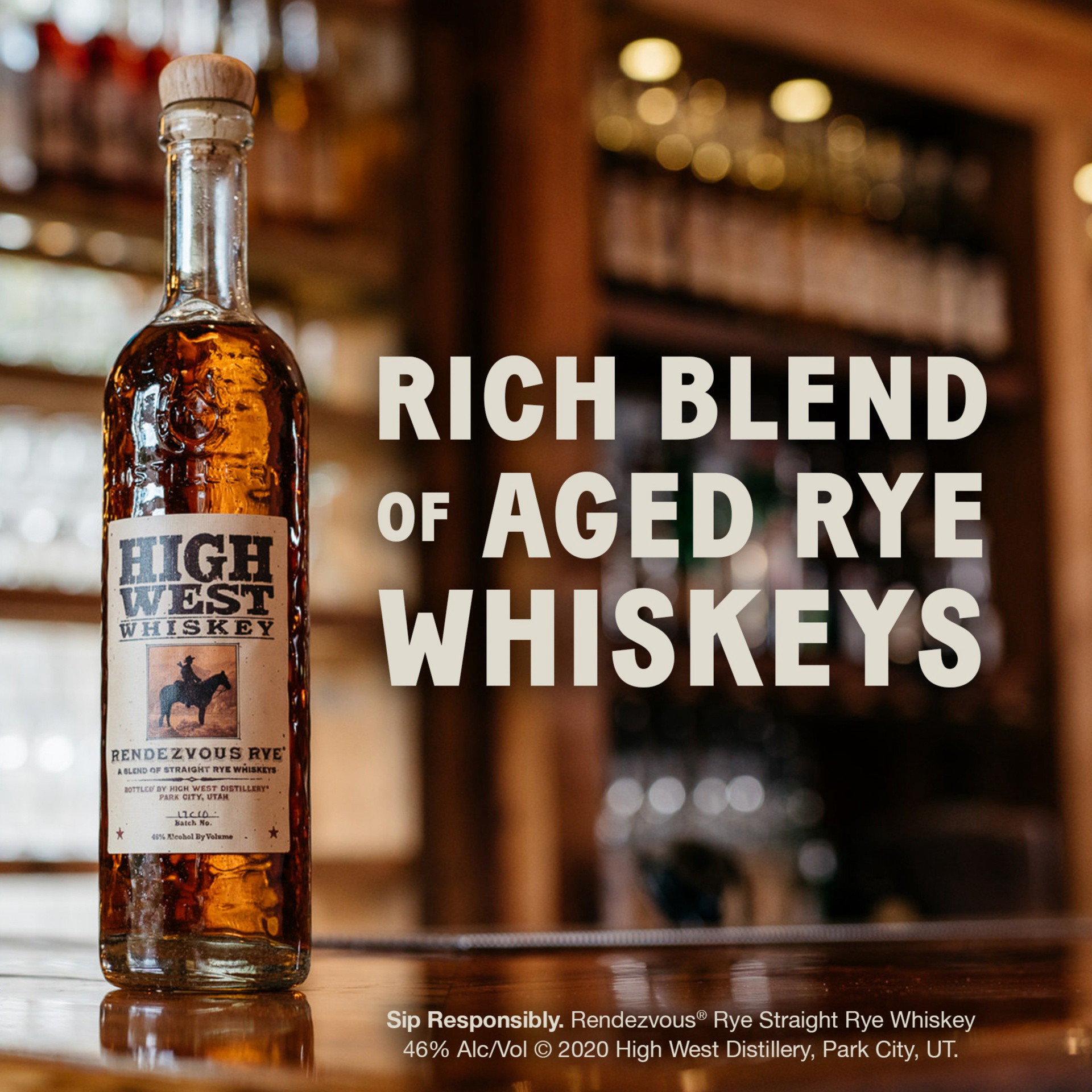 slide 4 of 7, High West Rendezvous Whiskey, 750 mL Bottle, 92 Proof, 25.35 fl. oz