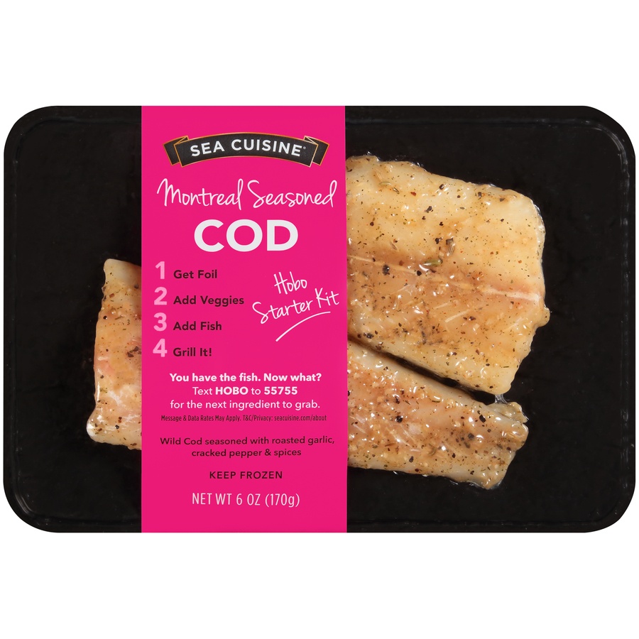 slide 1 of 1, Sea Cuisine Montreal Seasoned Cod, 6 oz