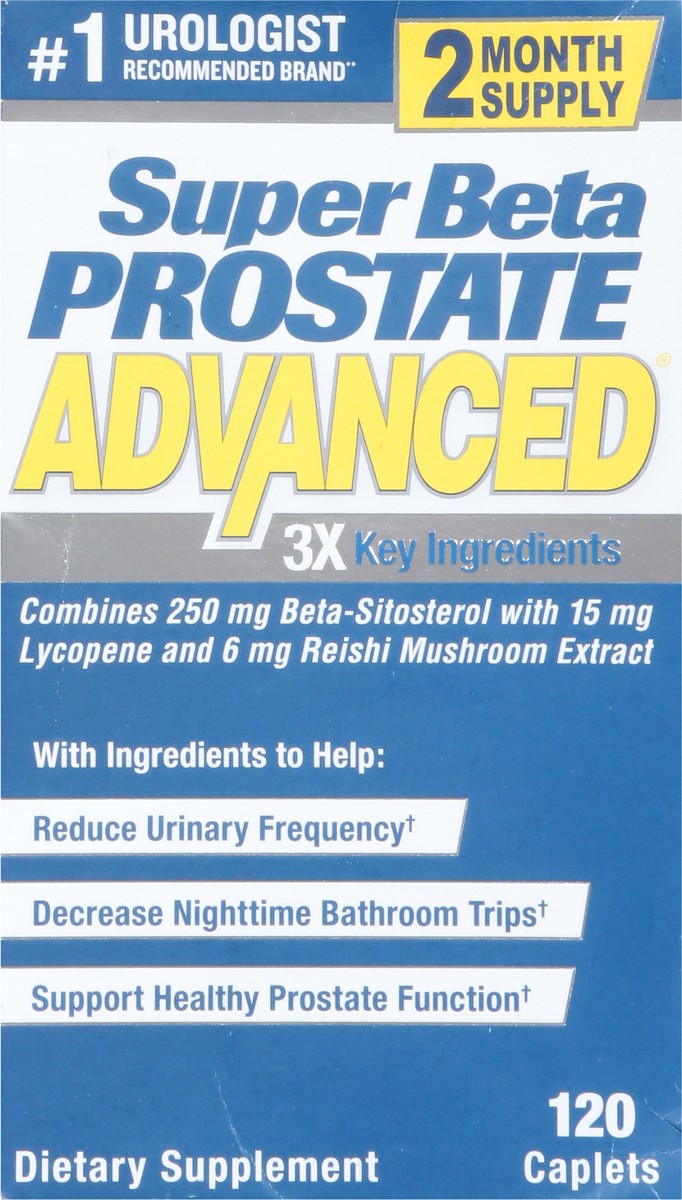 slide 12 of 15, Super Beta Prostate Advanced Dietary Supplement 120 Caplets, 120 ct