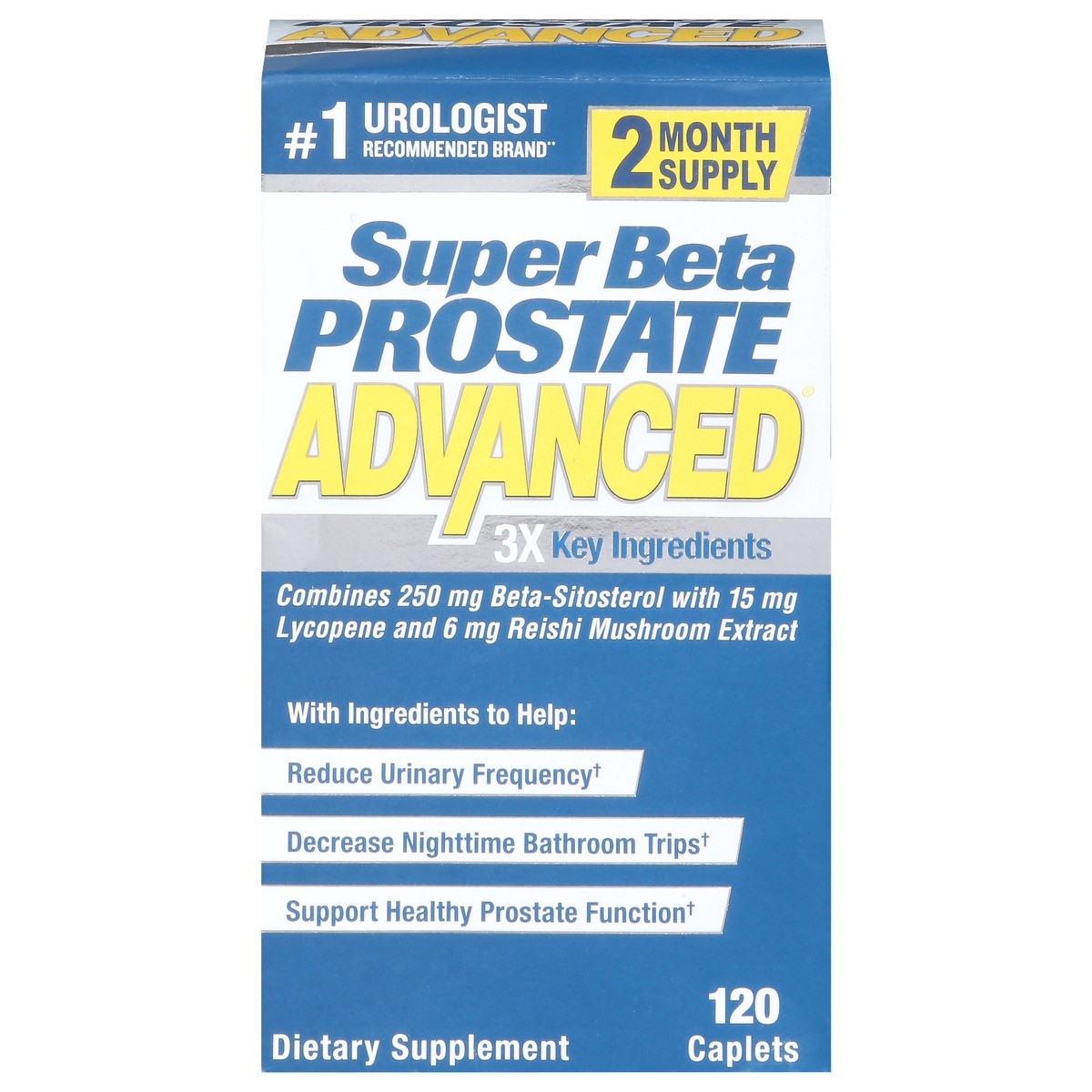 slide 3 of 15, Super Beta Prostate Advanced Dietary Supplement 120 Caplets, 120 ct