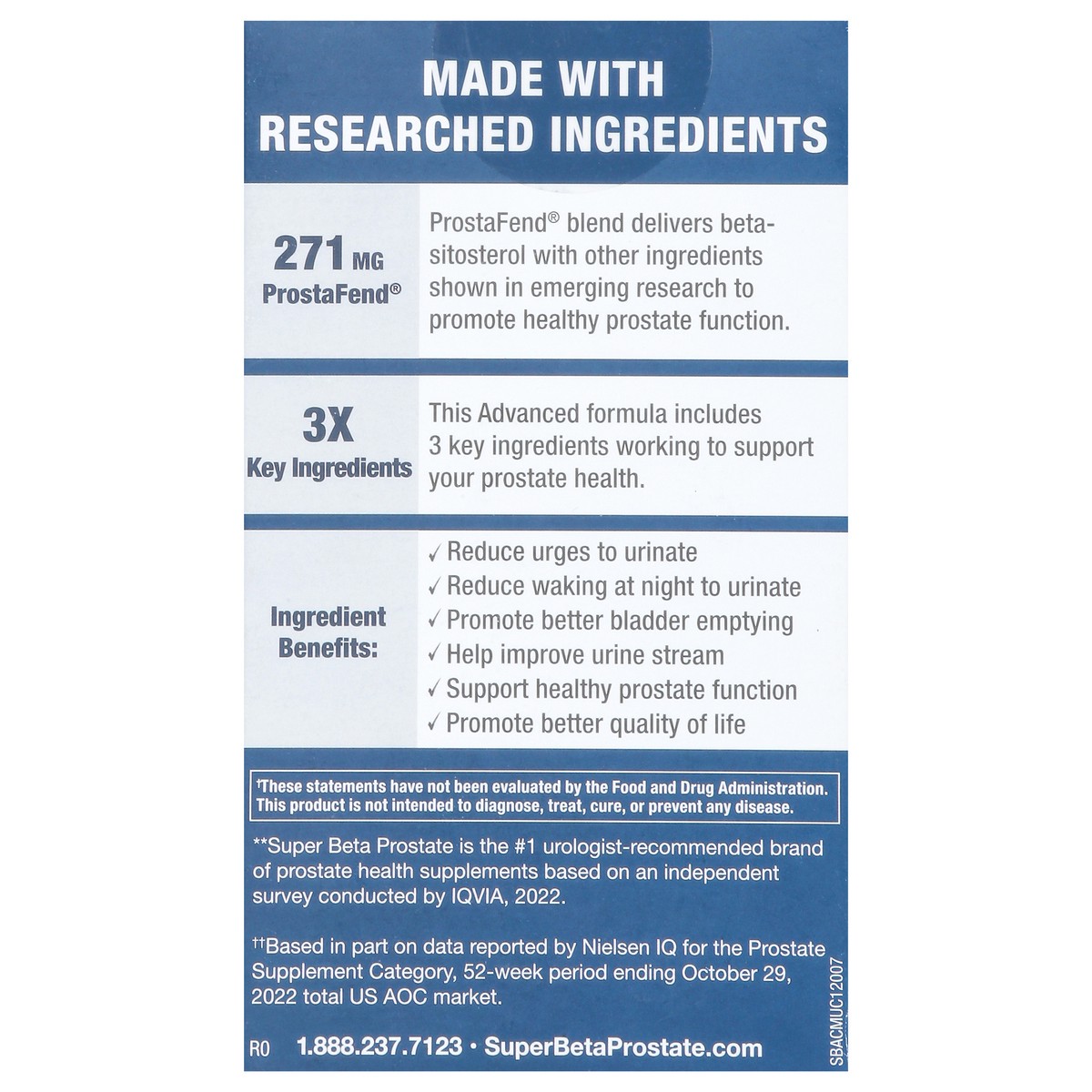 slide 8 of 15, Super Beta Prostate Advanced Dietary Supplement 120 Caplets, 120 ct