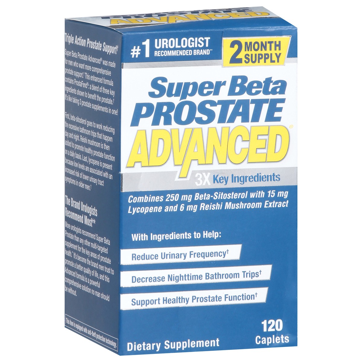 slide 13 of 15, Super Beta Prostate Advanced Dietary Supplement 120 Caplets, 120 ct