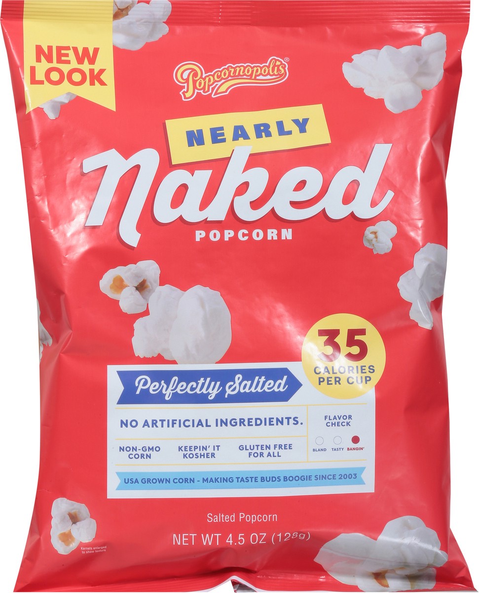 slide 3 of 9, Popcornopolis Nearly Naked Salted Gourmet Popcorn, 4.5 oz