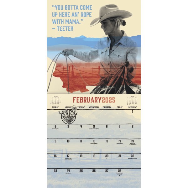 slide 5 of 7, 2025 Dateworks Monthly Wall Calendar, 12"" X 12"", Yellowstone, January To December, 1 ct