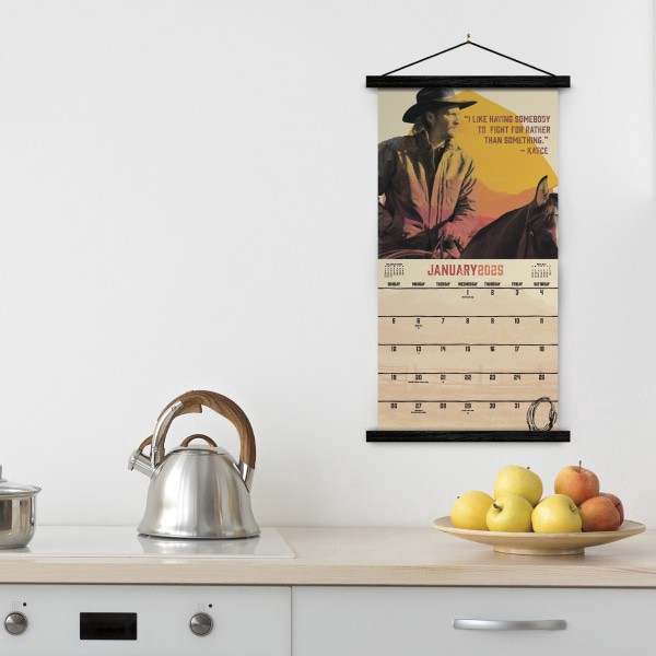 slide 6 of 7, 2025 Dateworks Monthly Wall Calendar, 12"" X 12"", Yellowstone, January To December, 1 ct