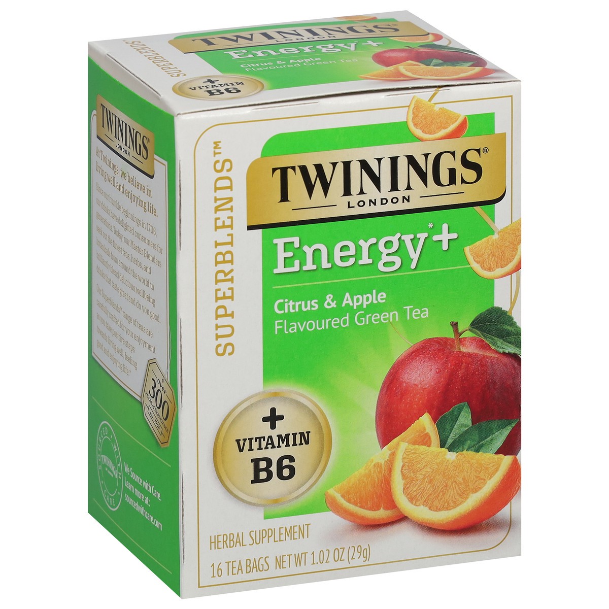 slide 5 of 9, Twining Tea Superblends Energy Citrus & Apple Flavoured Green Tea - 16 ct, 