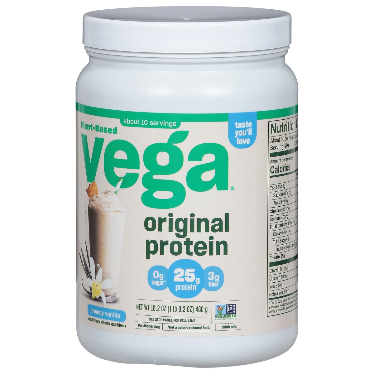 slide 2 of 14, Vega Original Plant-Based Creamy Vanilla Protein 16.2 oz, 16.2 oz