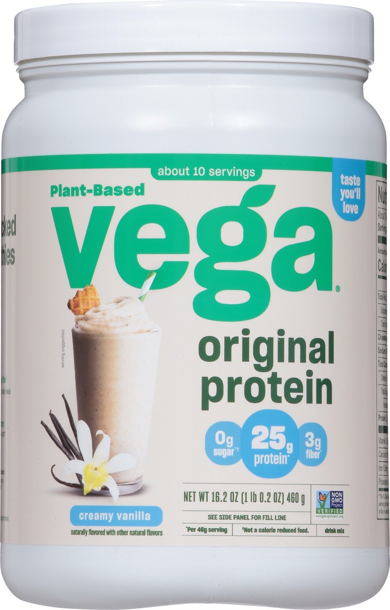 slide 7 of 14, Vega Original Plant-Based Creamy Vanilla Protein 16.2 oz, 16.2 oz