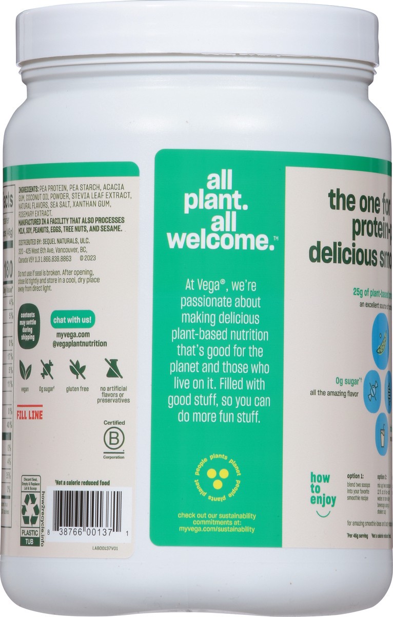 slide 6 of 14, Vega Original Plant-Based Creamy Vanilla Protein 16.2 oz, 16.2 oz
