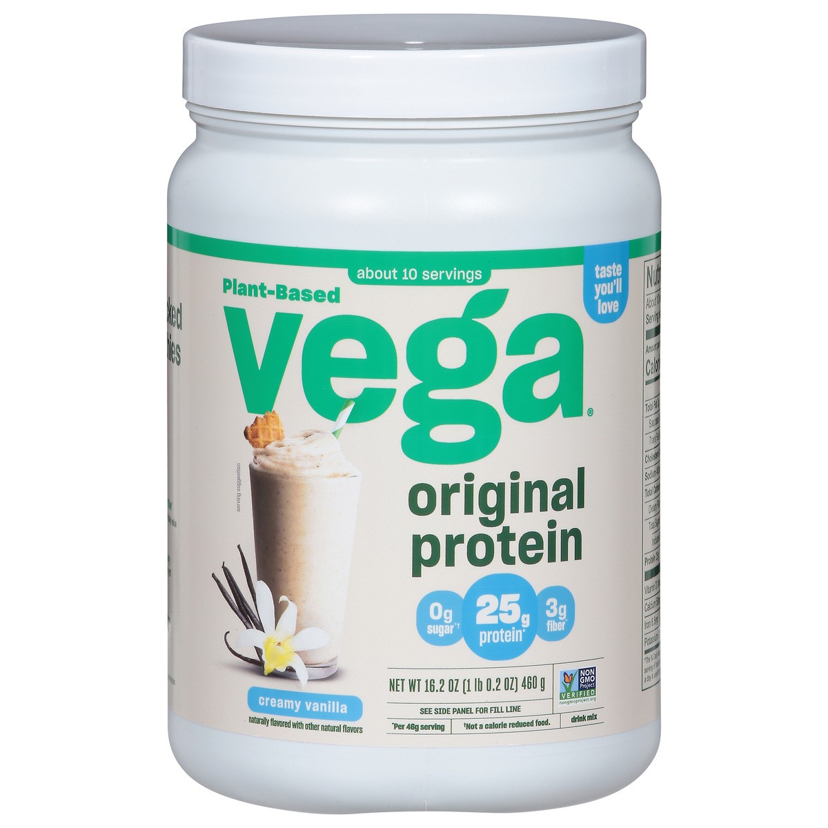slide 1 of 14, Vega Original Plant-Based Creamy Vanilla Protein 16.2 oz, 16.2 oz