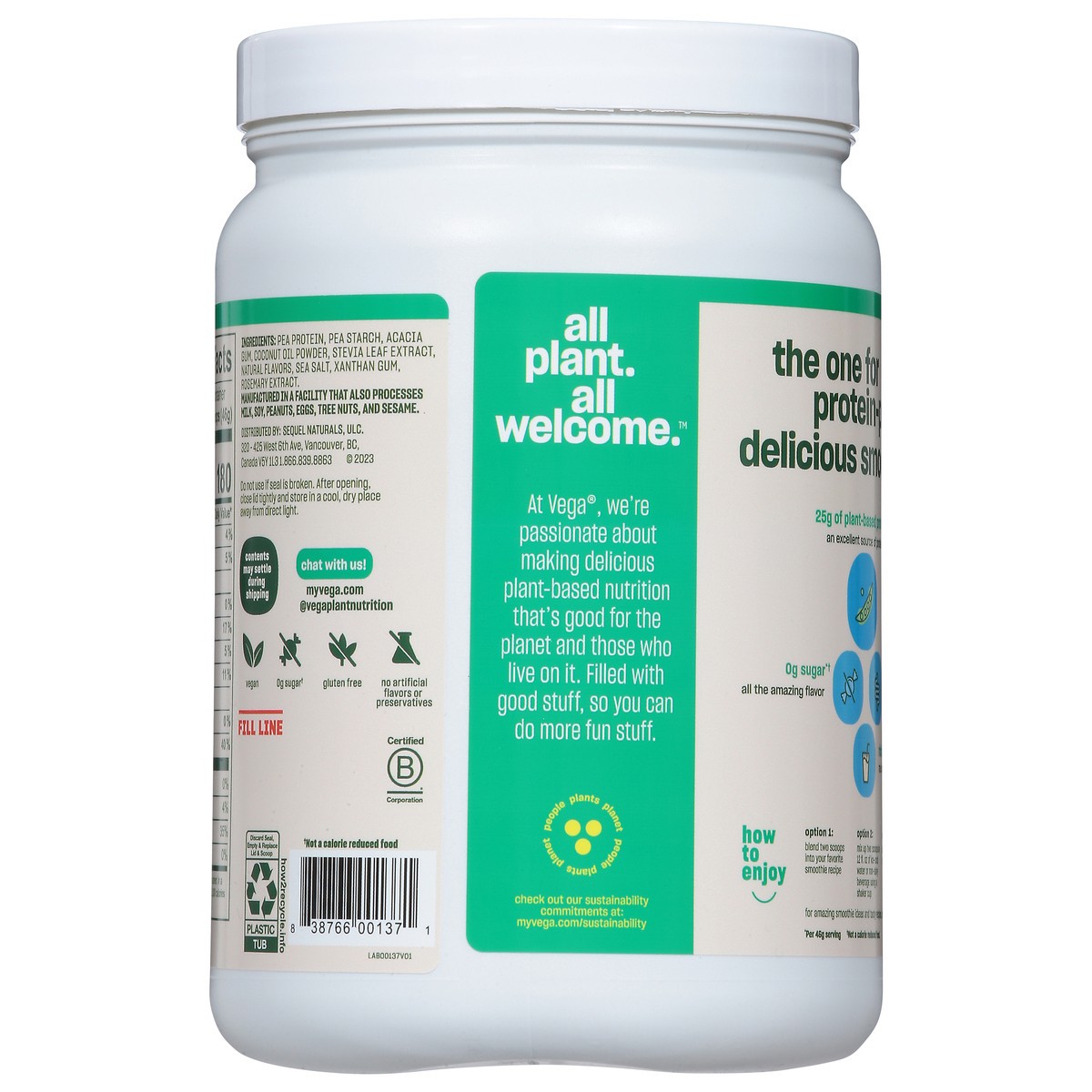 slide 12 of 14, Vega Original Plant-Based Creamy Vanilla Protein 16.2 oz, 16.2 oz