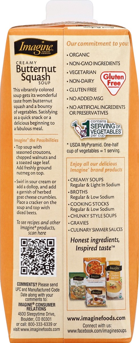 slide 6 of 6, Imagine Foods Organic Creamy Butternut Squash Soup, 16 oz