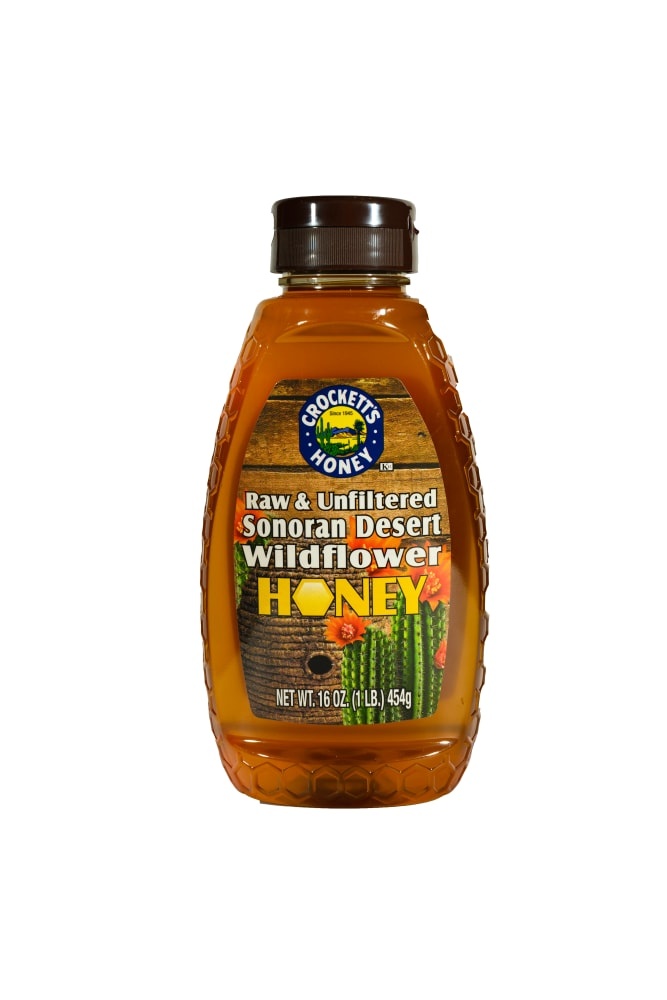 slide 1 of 1, Crockett's Raw Unfiltered Sonoran Desert Wildflower Honey, 16 oz