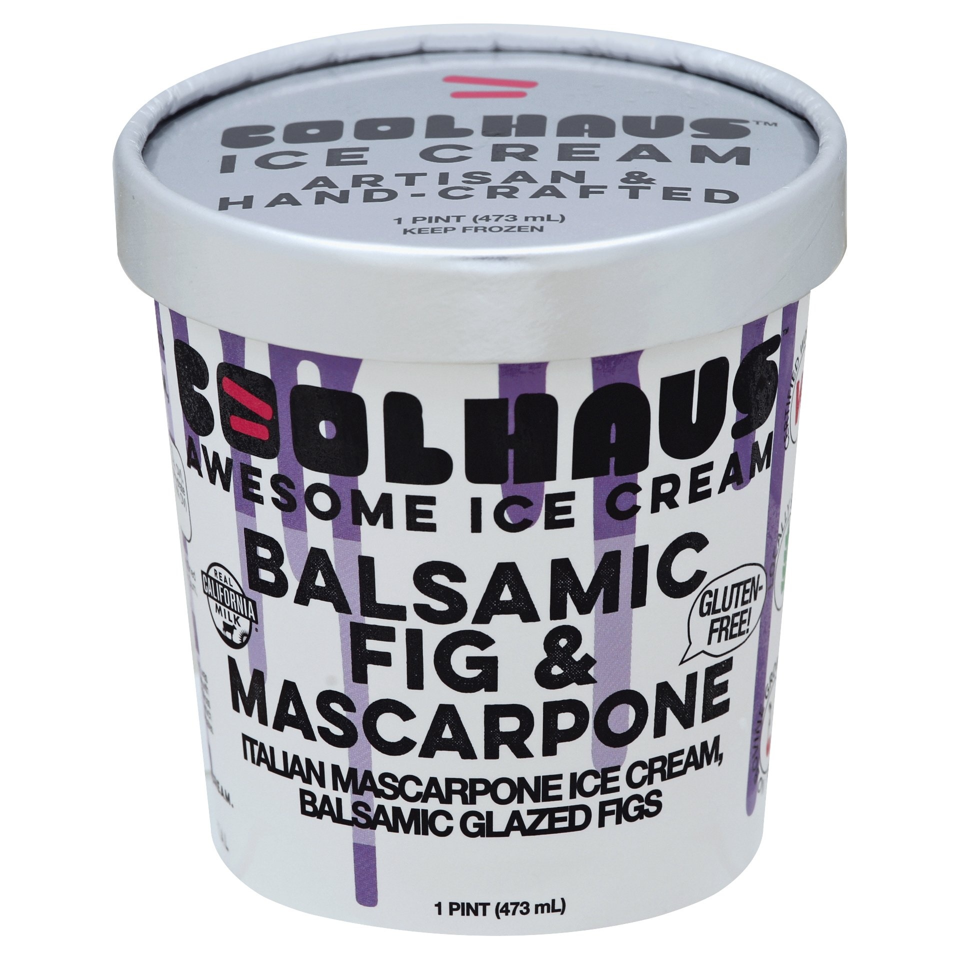 slide 1 of 3, Coolhaus Balsamic Fig & Mascarpone Ice Cream, 16 fl oz