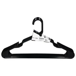 ClosetSelect Black Plastic Hangers - 10 ct