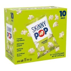 SkinnyPop Gluten-Free Original Popcorn, 0.5 oz Snack-Size Bags, 10 Count