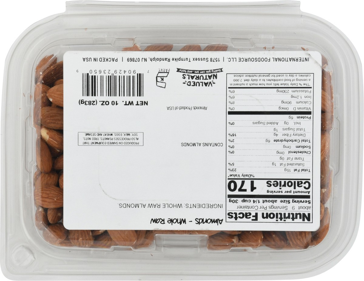 slide 6 of 13, Valued Naturals Whole Almonds - 10 oz, 10 oz