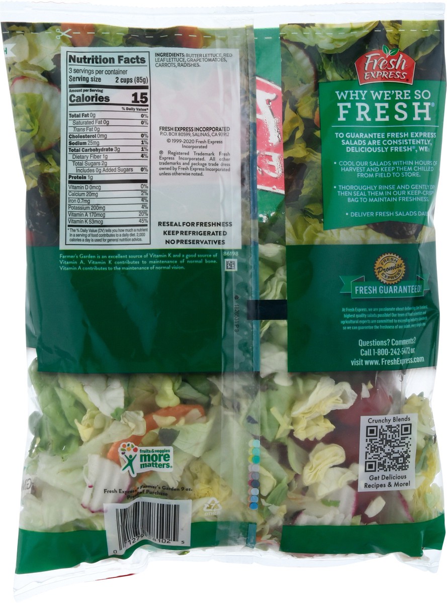slide 4 of 9, Fresh Express Crunchy Blends Farmer's Garden Salad 9 oz, 9 oz