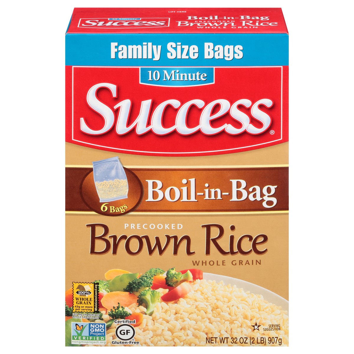 slide 7 of 11, Success Brown Rice, 6 ct