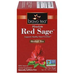 Bravo Tea Absolute Red Sage Herbal Tea 20 Tea Bags