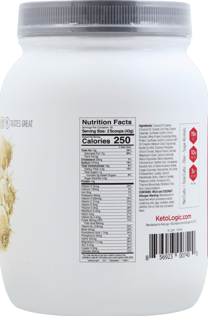 slide 4 of 8, KetoLogic Powder 30.3 oz, 30.3 oz