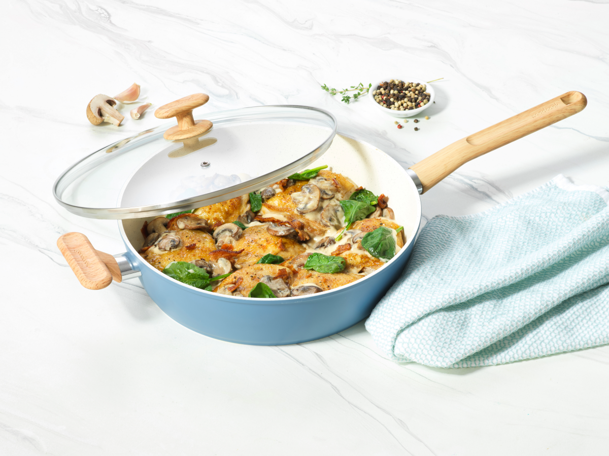 slide 1 of 1, GOOD COOK GoodCook Healthy Ceramic 11" Fry Pan/Lid, 1 ct