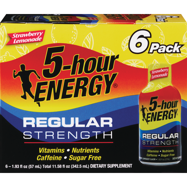 slide 1 of 1, 5-Hour Energy Shot, Regular Strength, Strawberry Lemonade- 1.93 oz, 1.93 oz