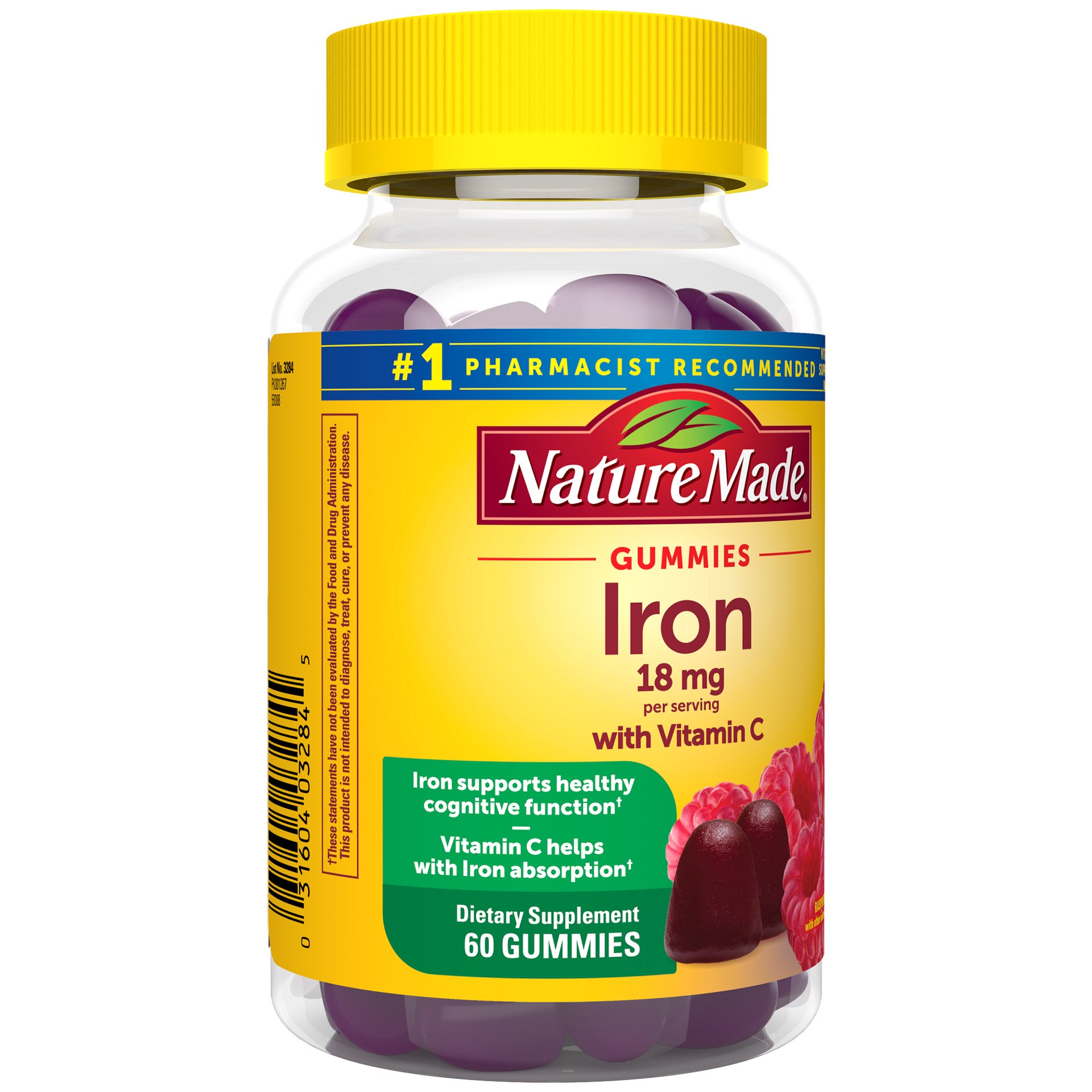 slide 3 of 7, Nature Made Iron Gummies, 60 Count, 60 ct