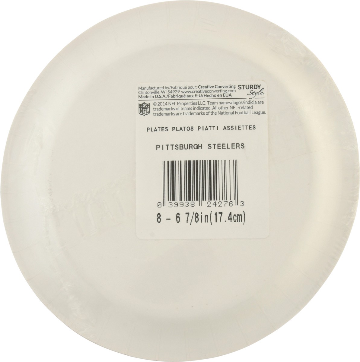 slide 2 of 11, NFL Sturdy Style Pittsburgh Steelers Plates 6-7/8 Inch 8 ea, 1 ct