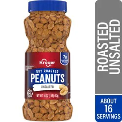 Kroger Dry Roasted Unsalted Peanuts