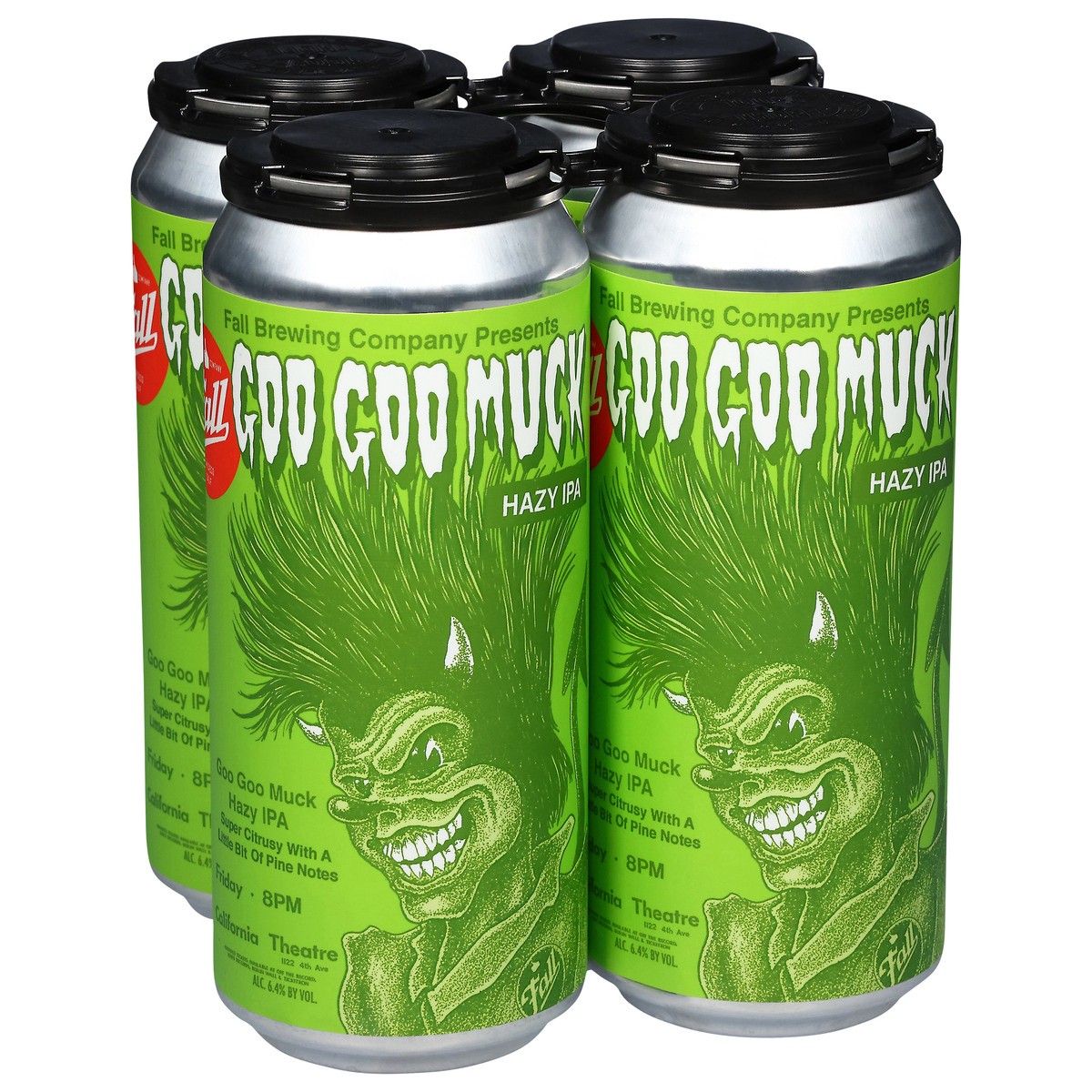 slide 3 of 4, Fall Brewing Company Hazy IPA Goo Goo Muck Beer 4 - 16 fl oz Cans, 4 ct