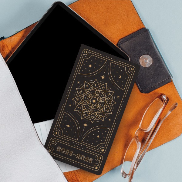 slide 8 of 8, 2025-2026 Dateworks Monthly Pocket Planner, 3-1/2"" X 6-1/2"", Celestial, January To December, 1 ct