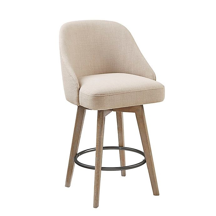 slide 1 of 8, Madison Park Pearce Counter Stool with Swivel Seat - Sand, 1 ct