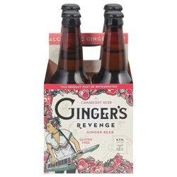 Ginger's Revenge Cranberry Herb Ginger Beer 4 pk 12 oz Bottles