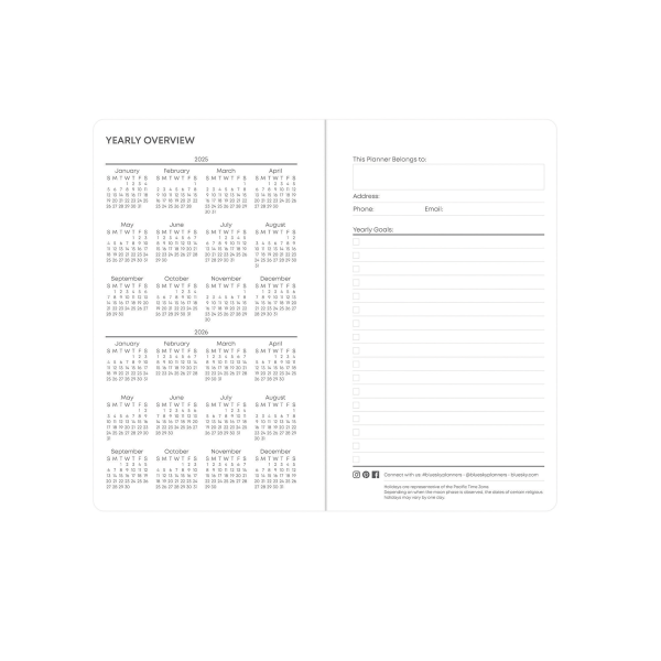 slide 5 of 6, 2025-2026 Blue Sky Soft Touch Monthly Planning Calendar, 3-5/8"" X 6-1/8"", Camellia, January To December, 150038, 1 ct
