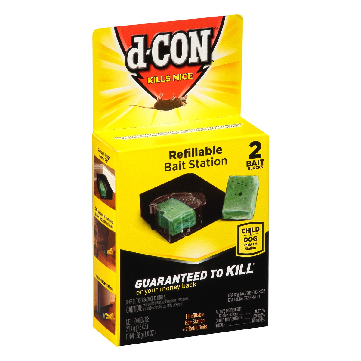 slide 9 of 9, d-Con Bait Station Corner Fit - 8/(1+2) ct., 1 ct