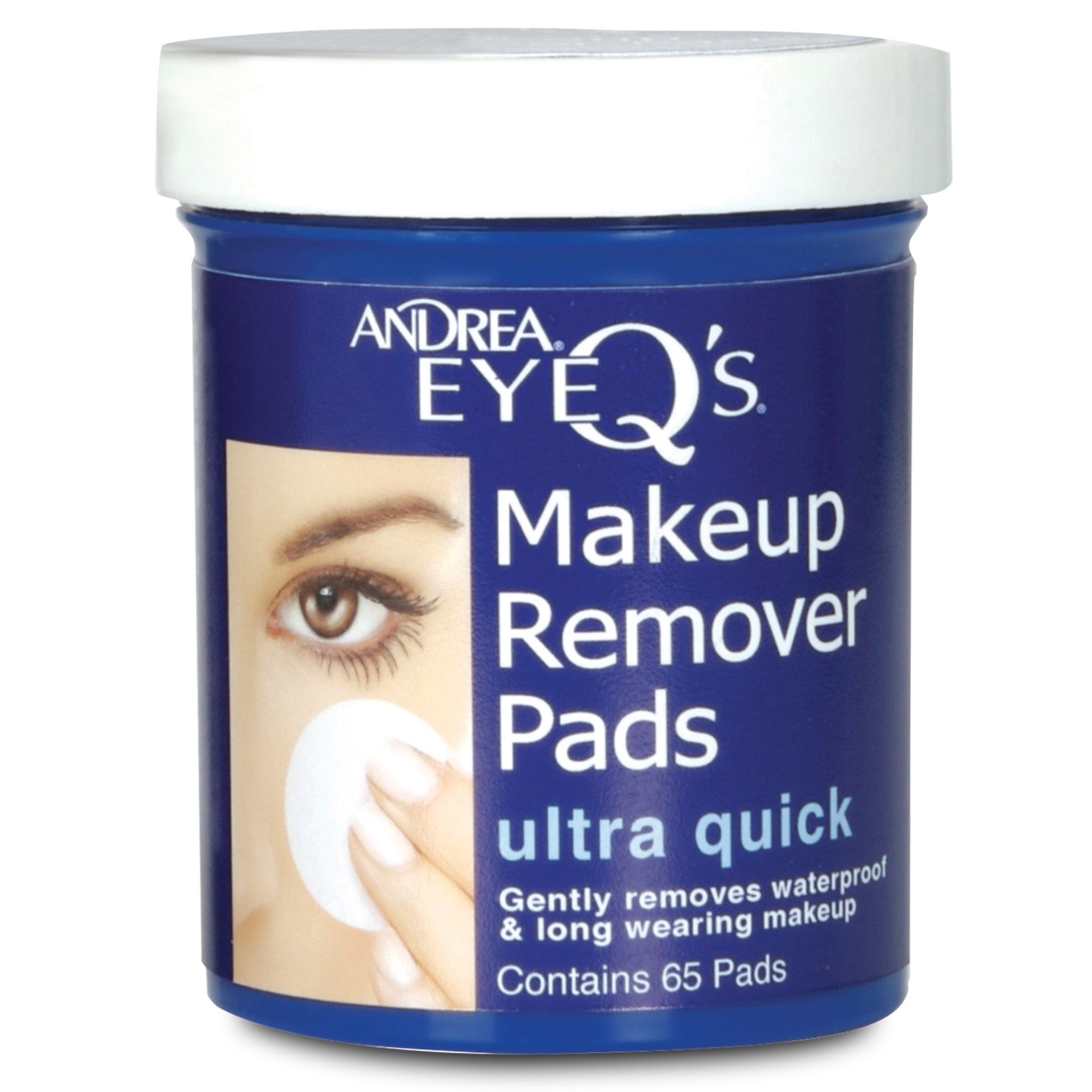 slide 1 of 1, Andrea Eye Makeup Remover, Pads, Ultra Quick, 65 ct