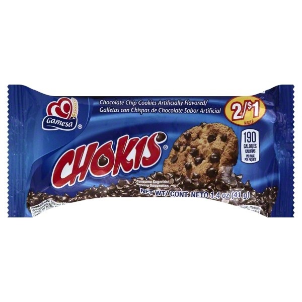 slide 1 of 1, Gamesa Cookies, Chocolate Chip, Chokis, 1.4 oz
