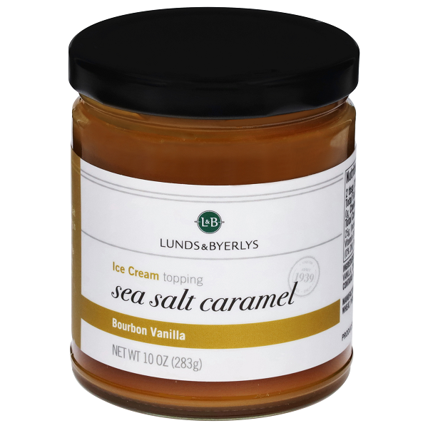 slide 1 of 1, L&B Lunds & Byerlys L&B Sea Salt Caramel Ice Cream Topping, 10 oz