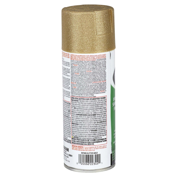 slide 8 of 9, Rust-Oleum Glitter Spray Paint - 267689, Gold, 10.25 oz