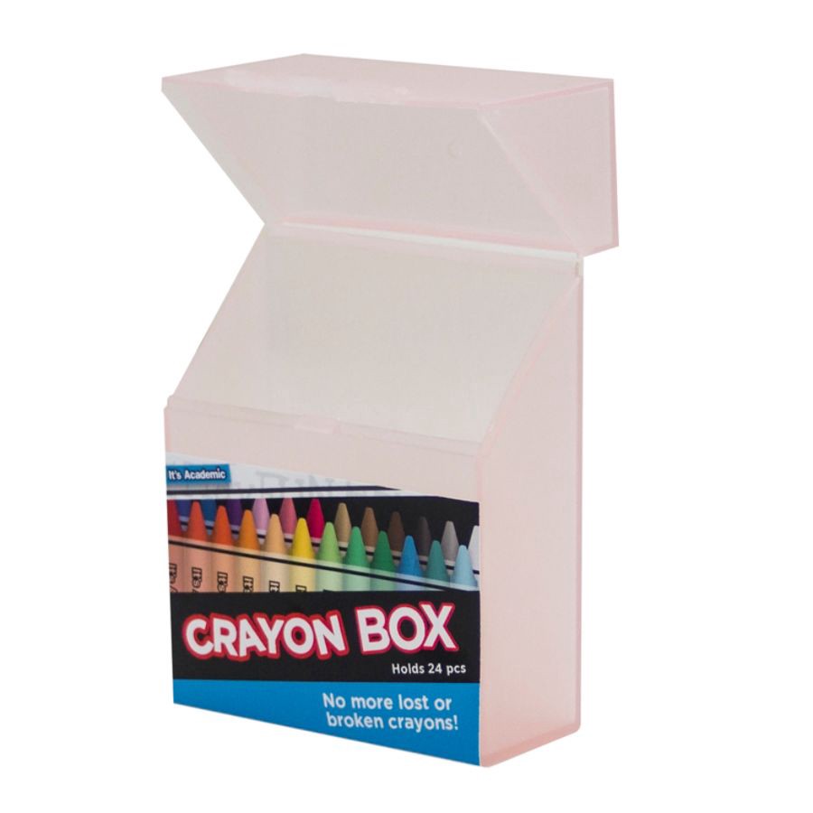 slide 5 of 6, It's Academic Crayon Storage Box, Assorted Colors, 1 ct