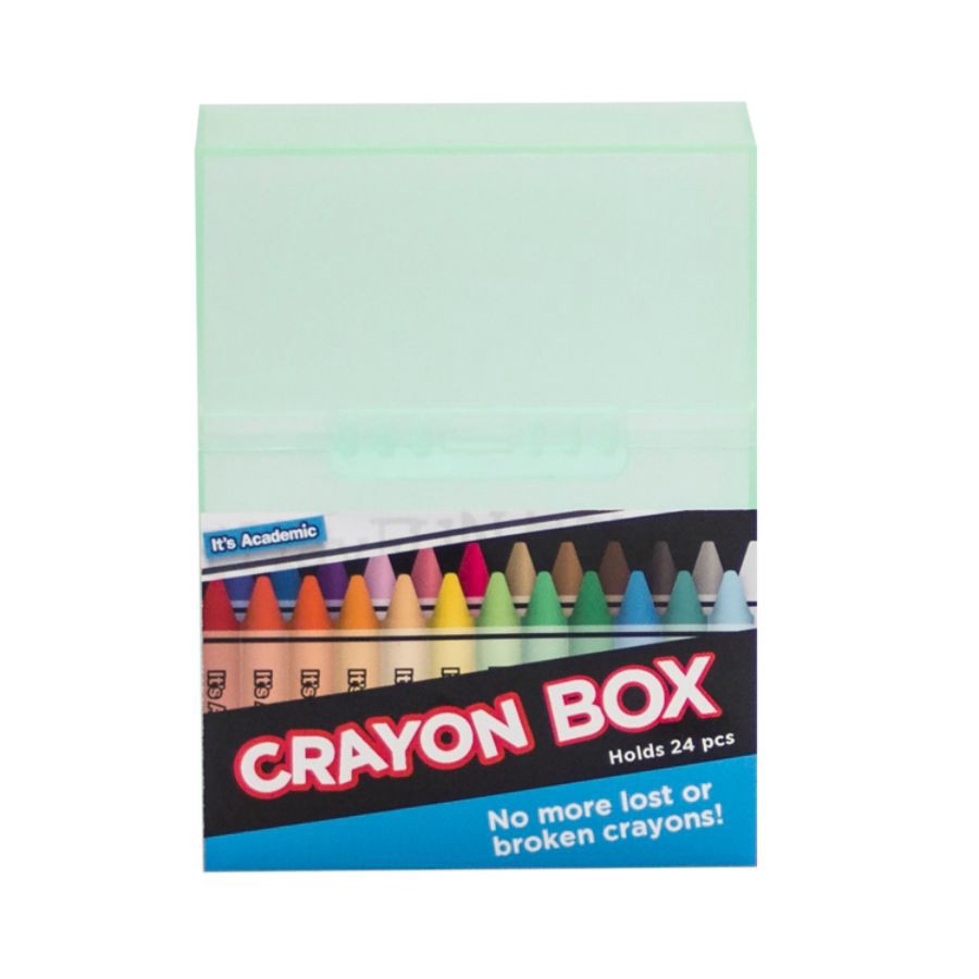 slide 2 of 6, It's Academic Crayon Storage Box, Assorted Colors, 1 ct